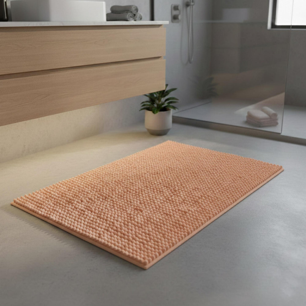Alfombra de baño microfibra 40x60 cm melocotón (3)