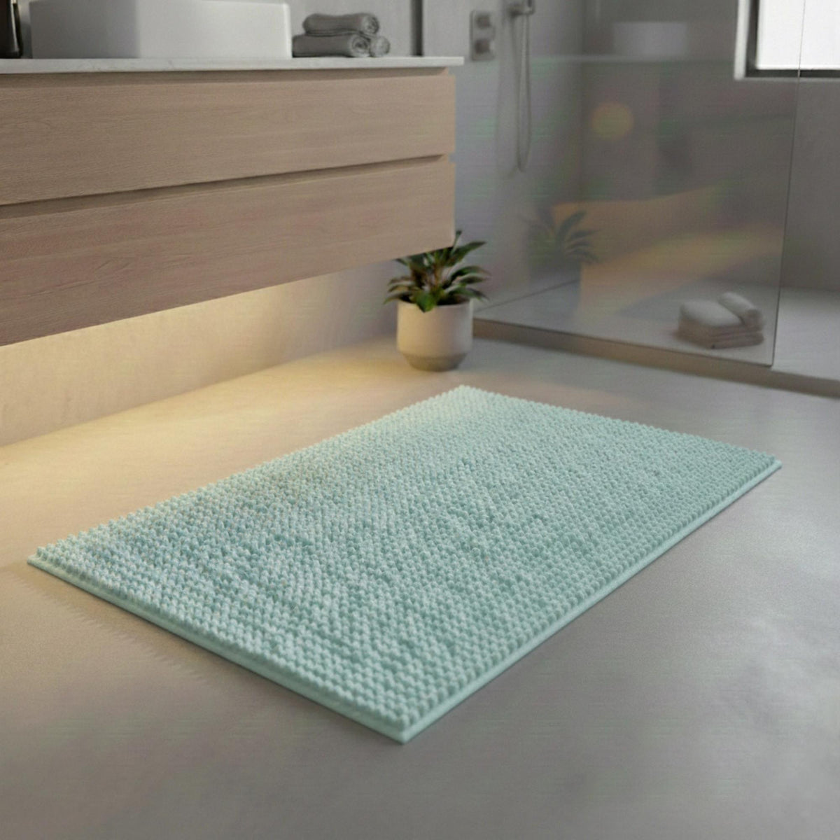 Alfombra de baño microfibra 40x60 cm aguamarina (3)
