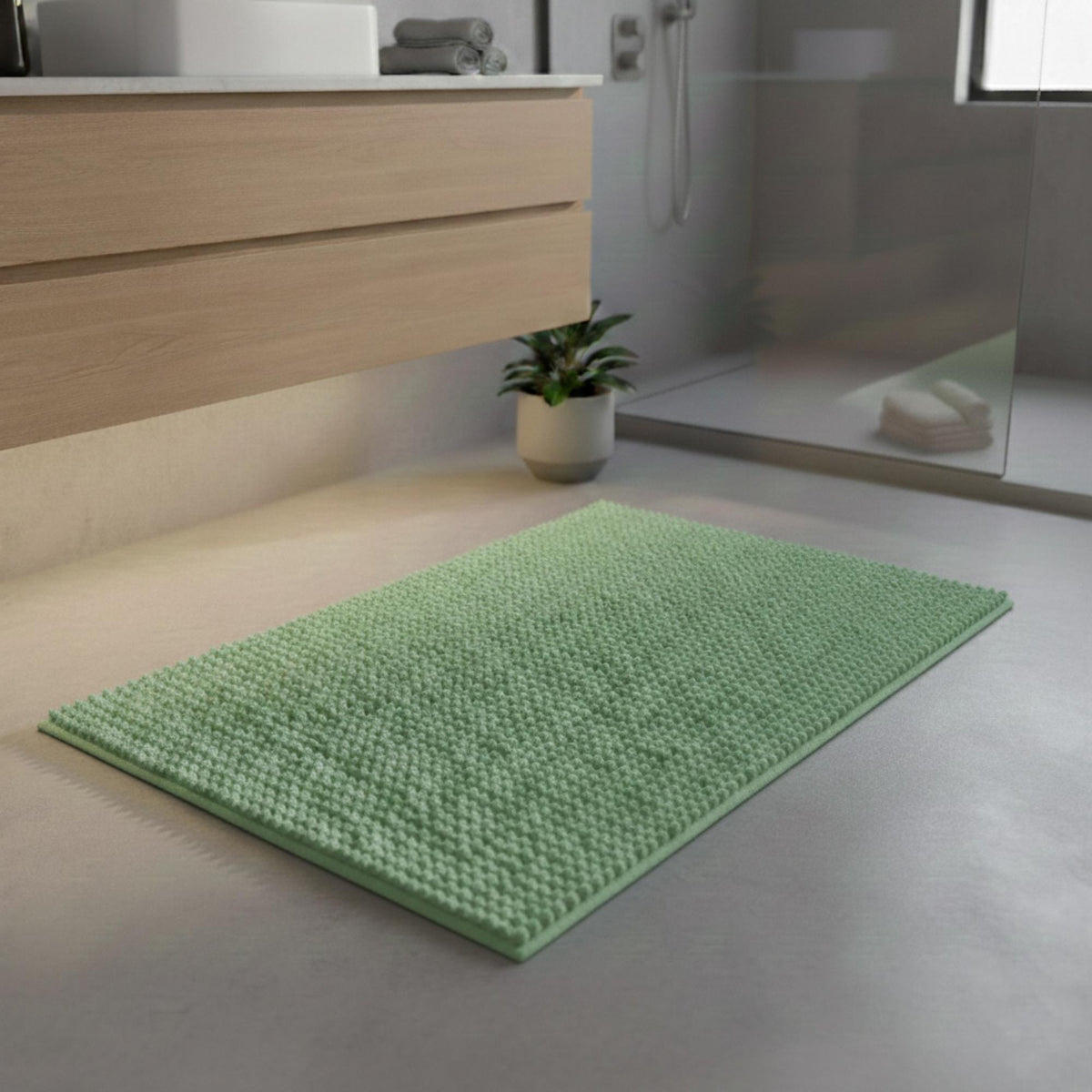 Alfombra de baño microfibra 40x60 cm albahaca (3)
