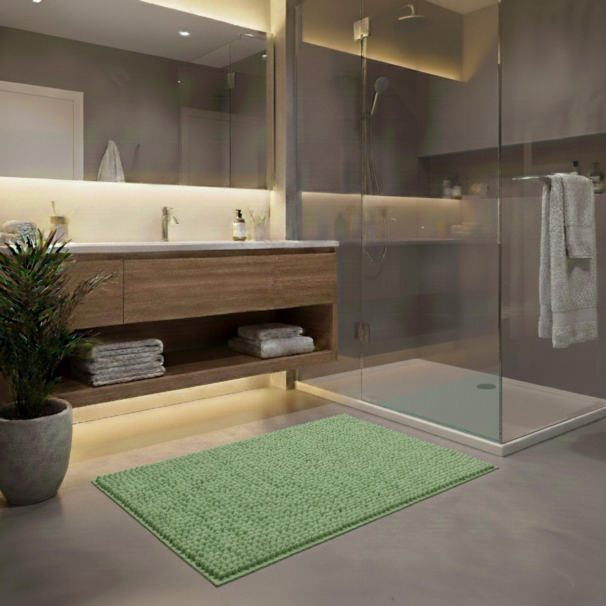 Alfombra de baño microfibra 40x60 cm albahaca (4)