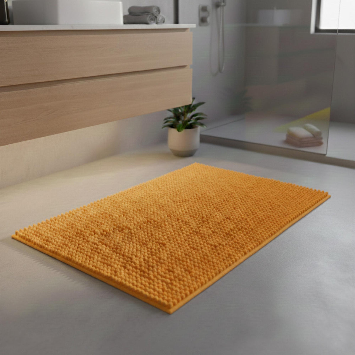 Alfombra de baño microfibra 40x60 cm azafrán (3)
