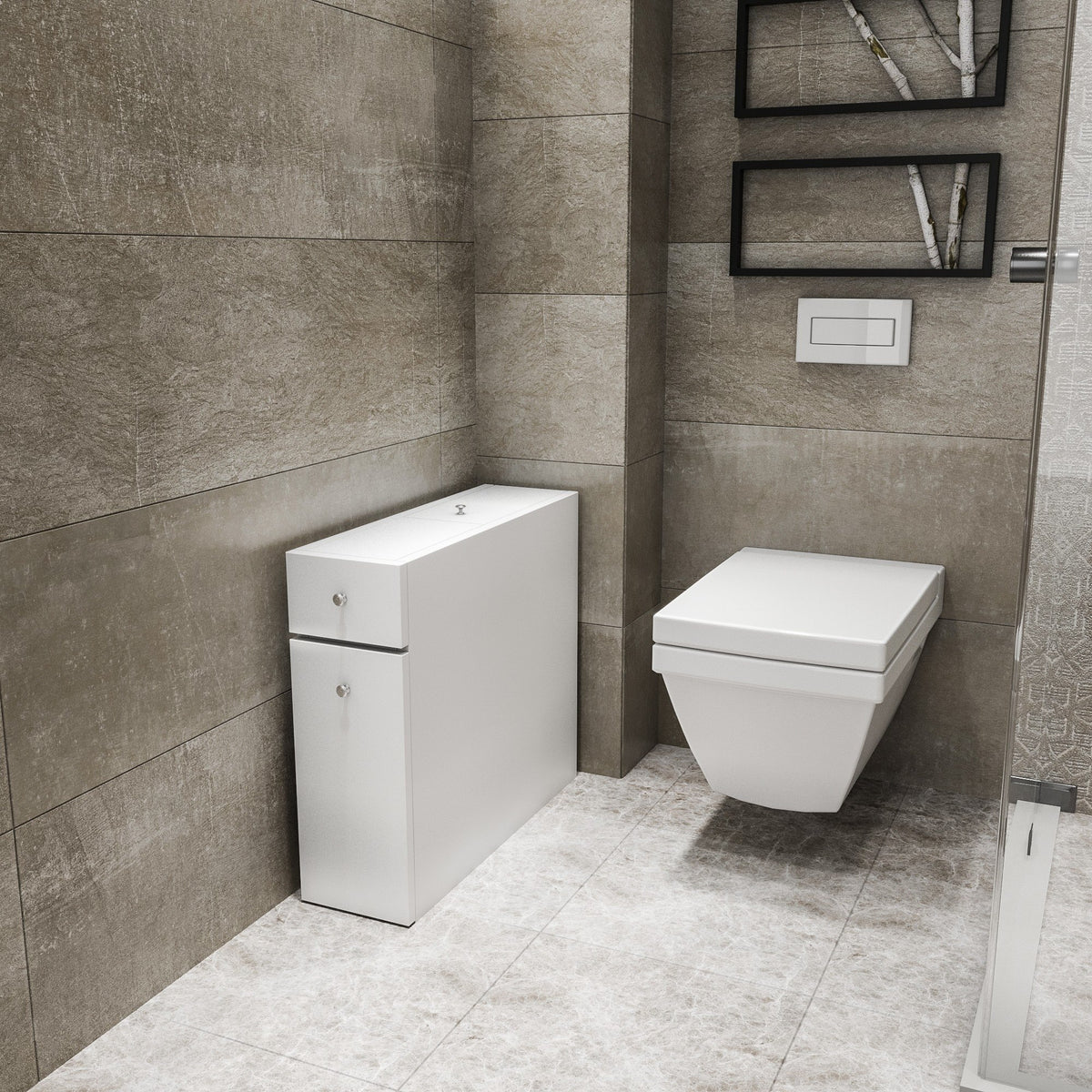 Mueble de baño melamina blanco 100% aglomerado H.60 (2)