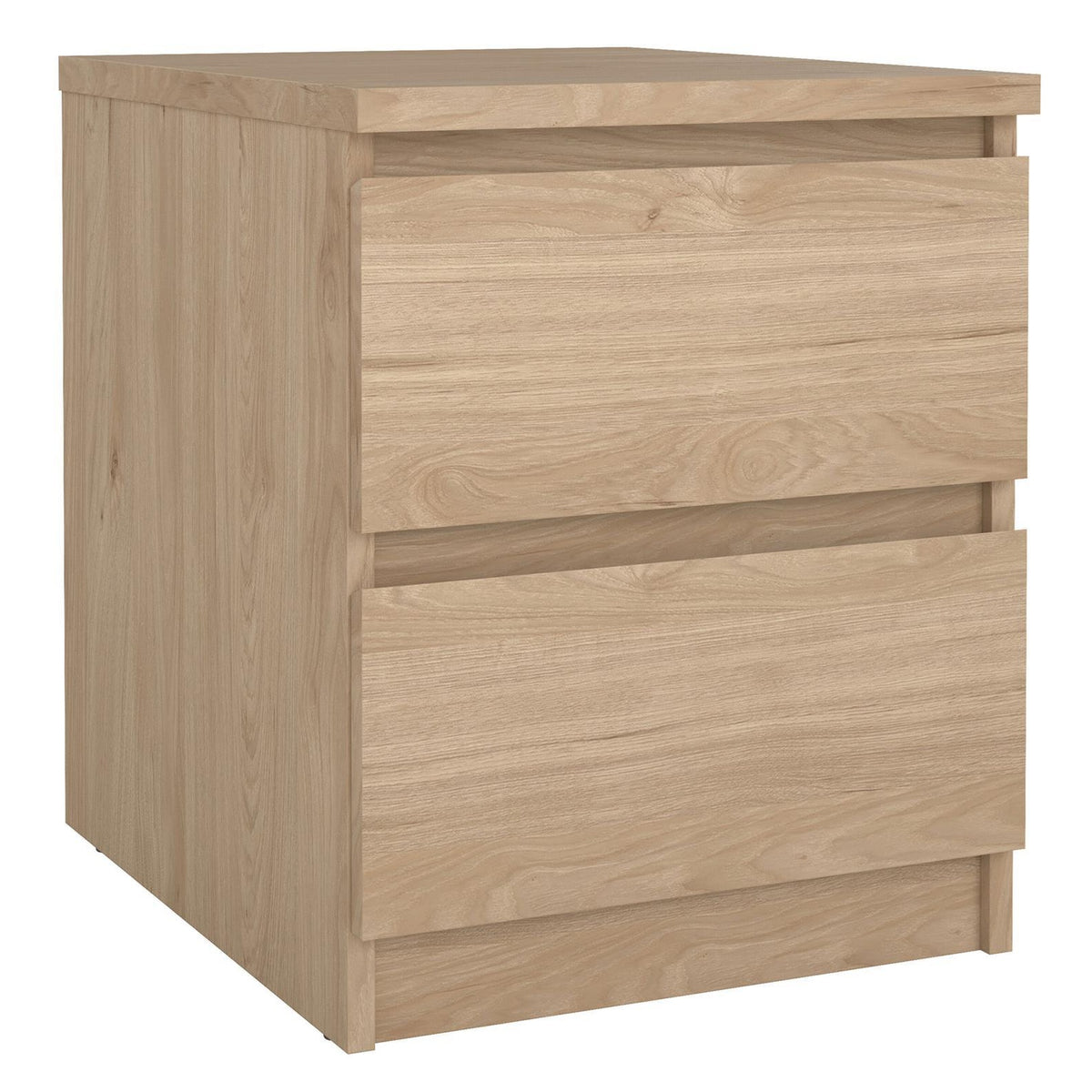 Mesita de noche 2 cajones melamina Jackson Hickory 40x50x50cm