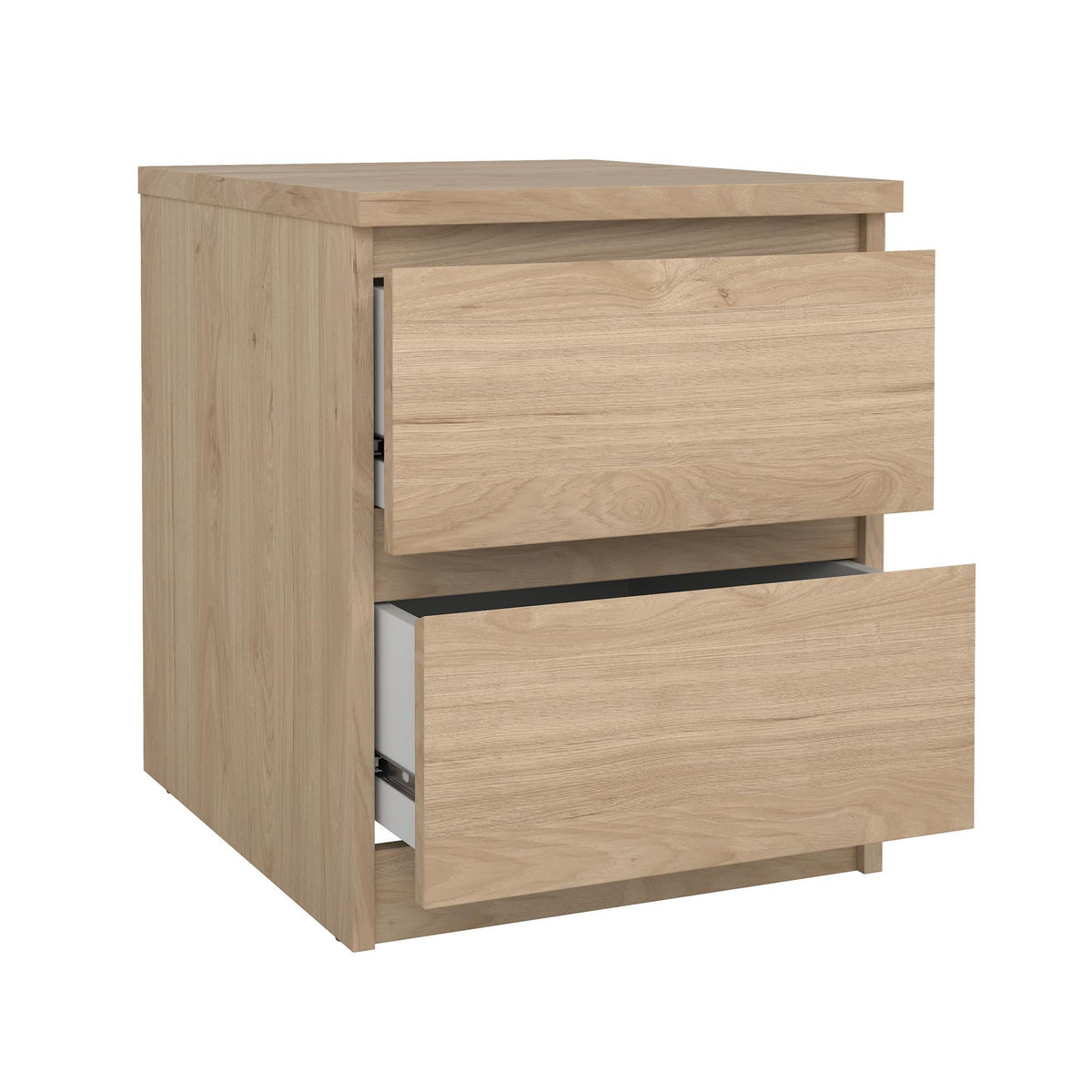 Mesita de noche 2 cajones melamina Jackson Hickory 40x50x50cm (6)