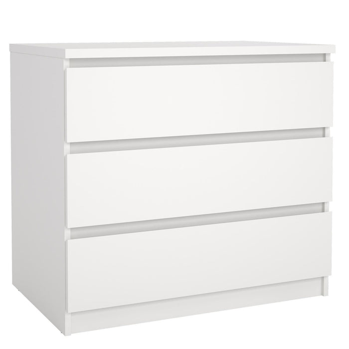 Cómoda dormitorio 3 cajones color blanco 77x50x71cm