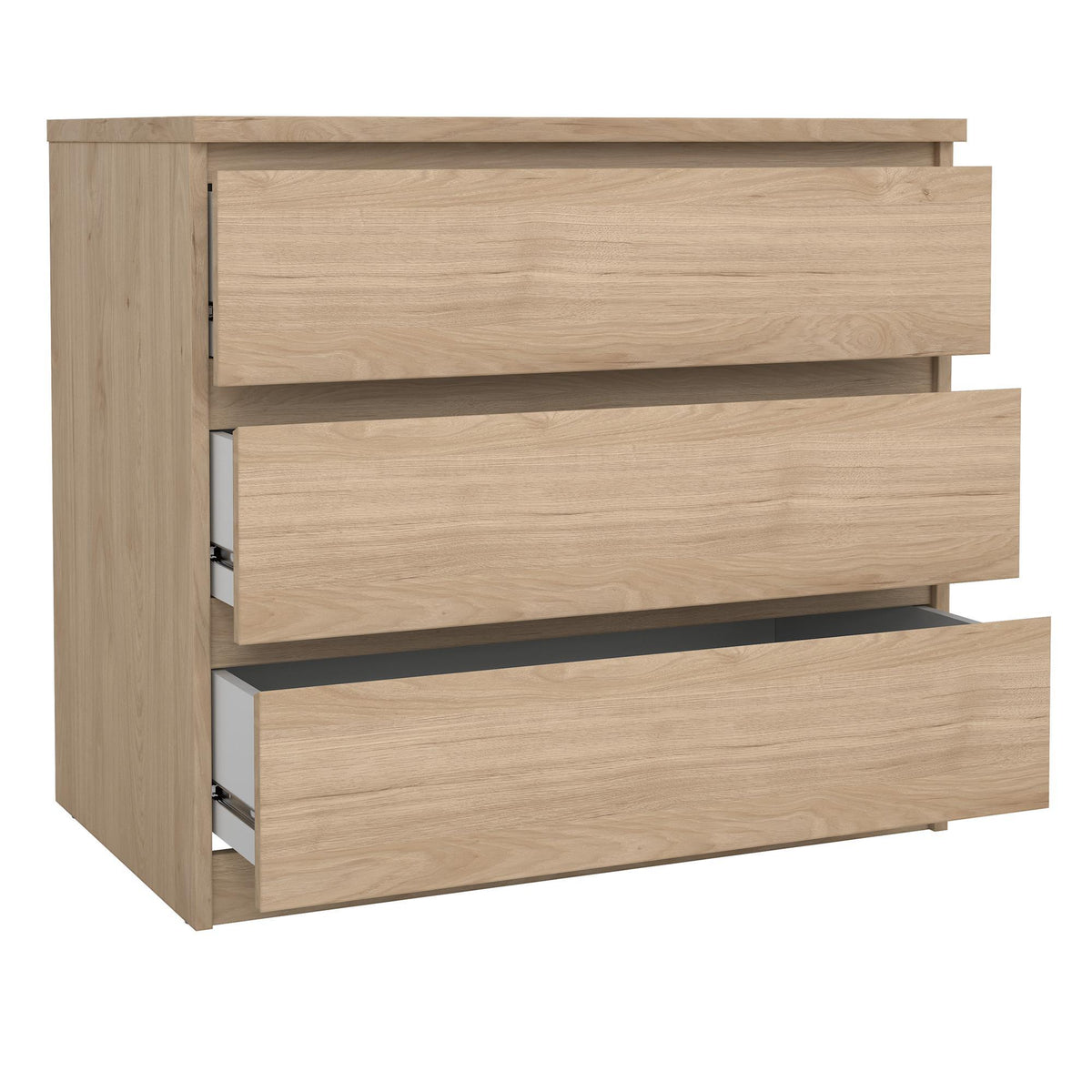 Cómoda 3 cajones melamina Jackson Hickory 77x50x71cm (6)
