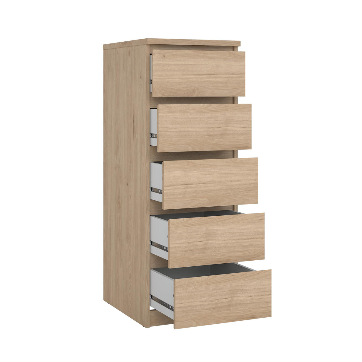 Cómoda 5 cajones melamina Jackson Hickory 41x50x112cm (6)