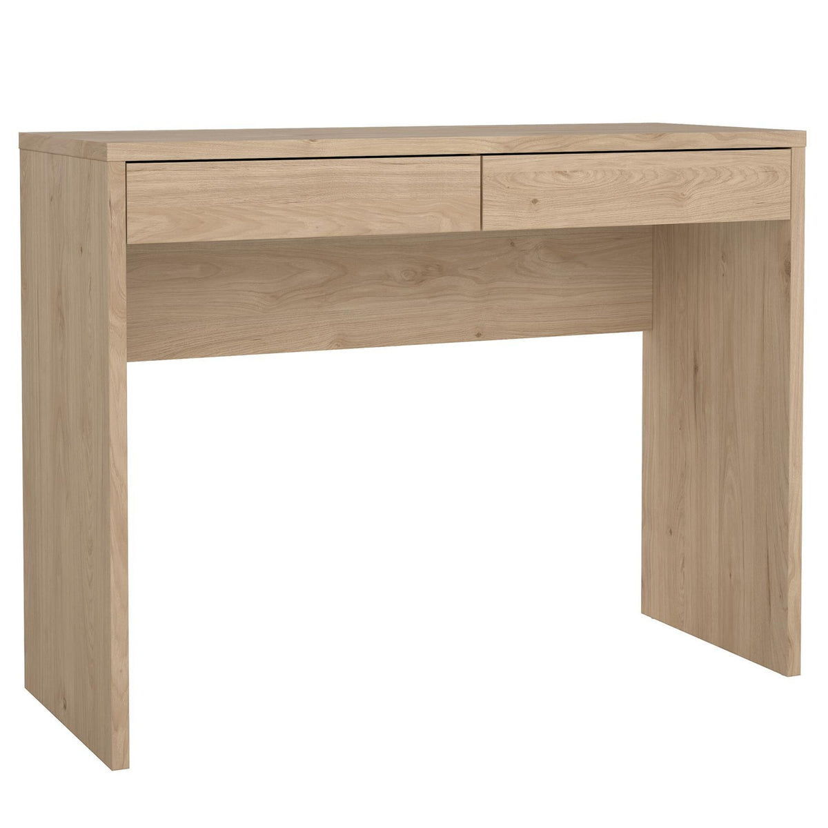 Mesa escritorio Jucar Oak 2 cajones color roble 101x40x77cm