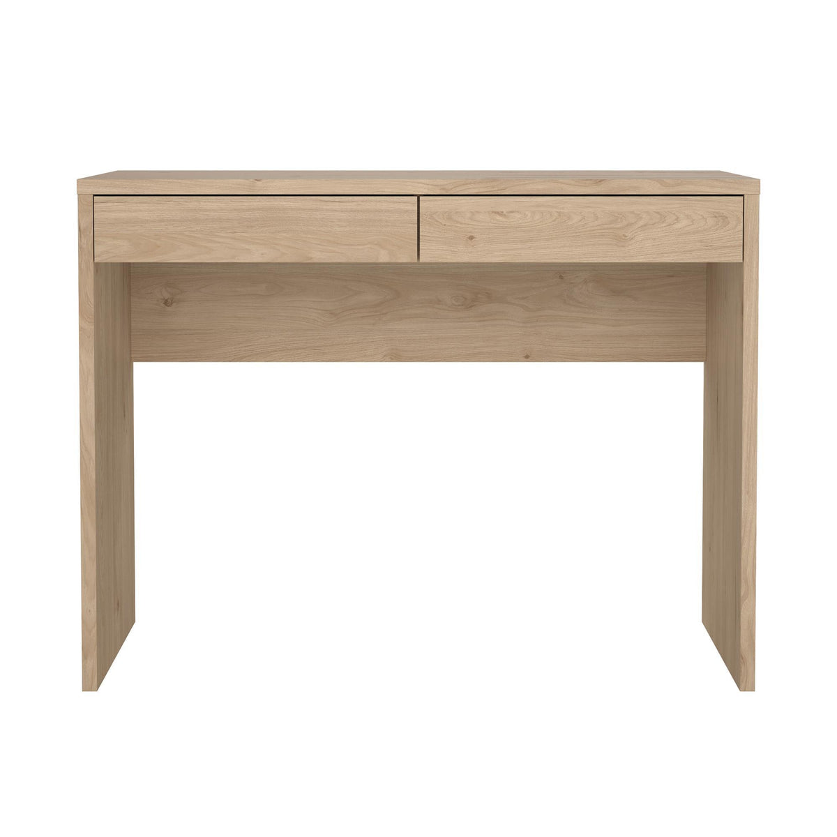 Mesa escritorio Jucar Oak 2 cajones color roble 101x40x77cm (4)