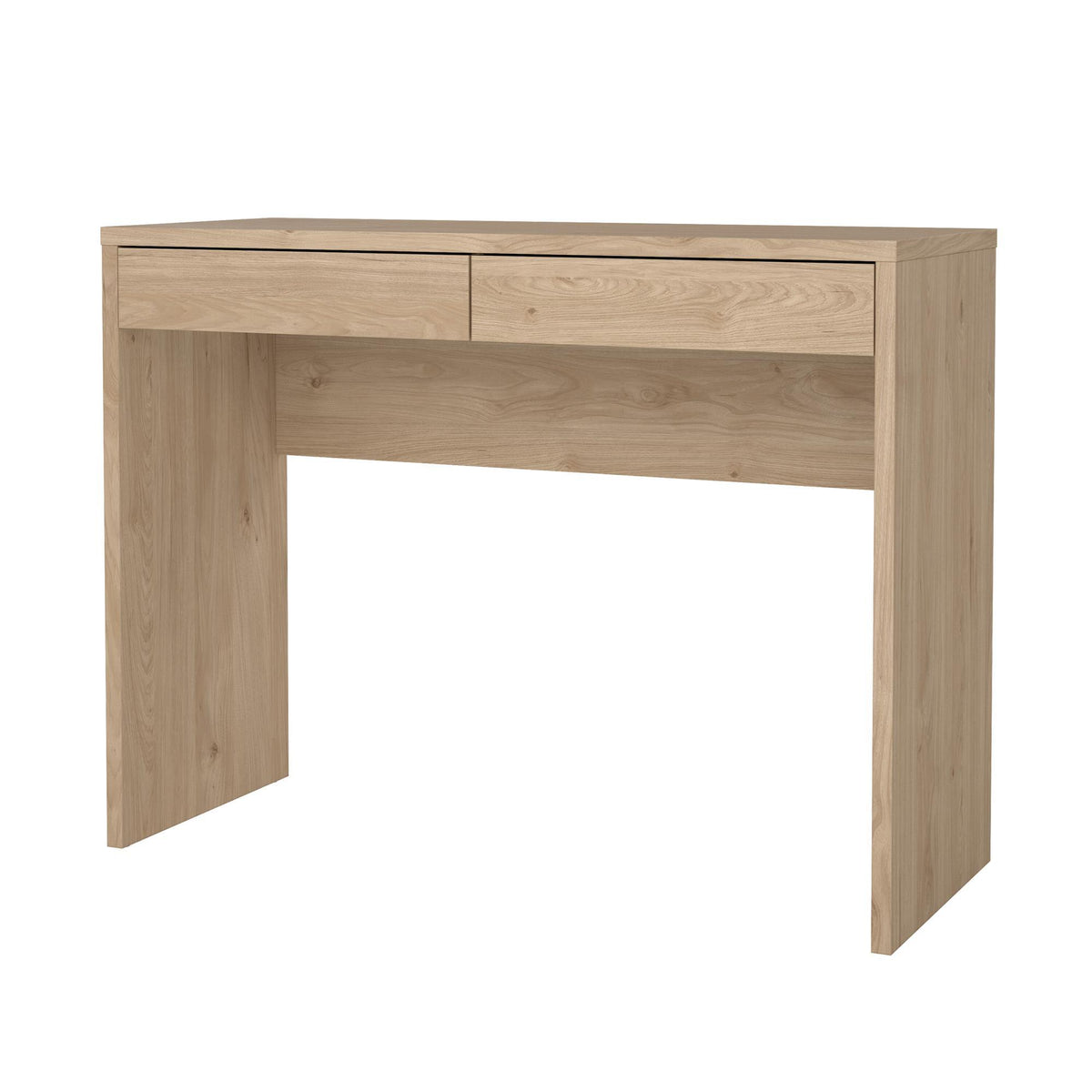 Mesa escritorio Jucar Oak 2 cajones color roble 101x40x77cm (5)