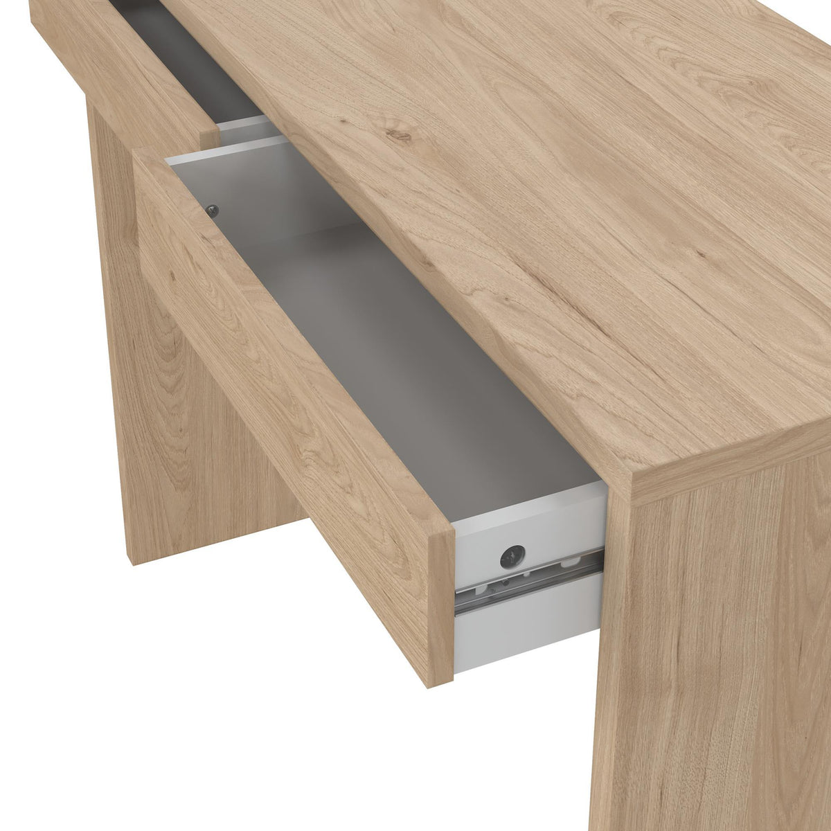 Mesa escritorio Jucar Oak 2 cajones color roble 101x40x77cm (7)