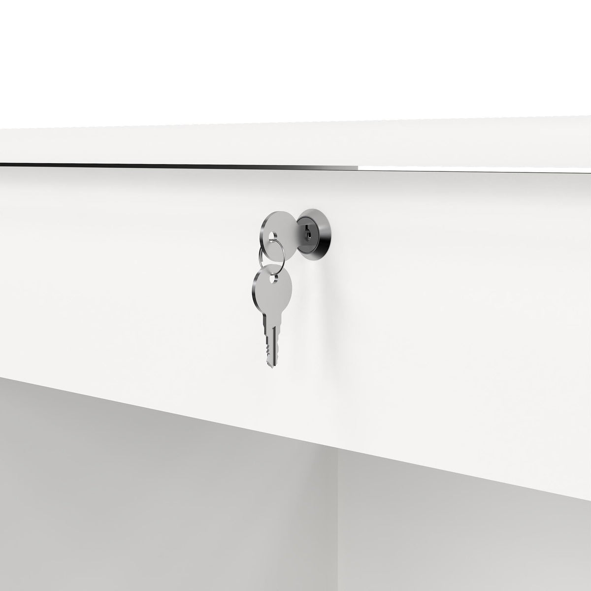 Mesa escritorio estudio 3 cajones blanco 110x49x76 cm (6)