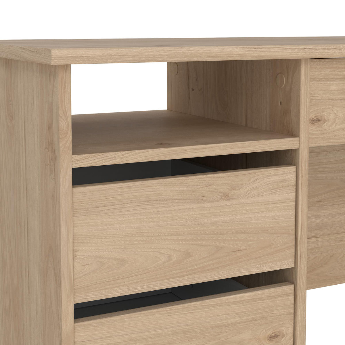 Mesa escritorio Jucar Oak 3 cajones color roble 110x49x76cm (8)