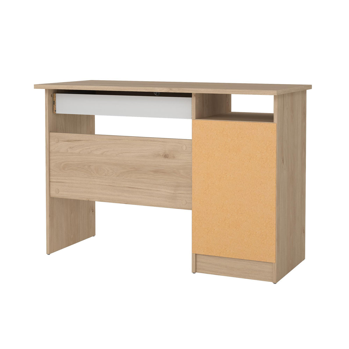 Mesa escritorio Jucar Oak 3 cajones color roble 110x49x76cm (9)