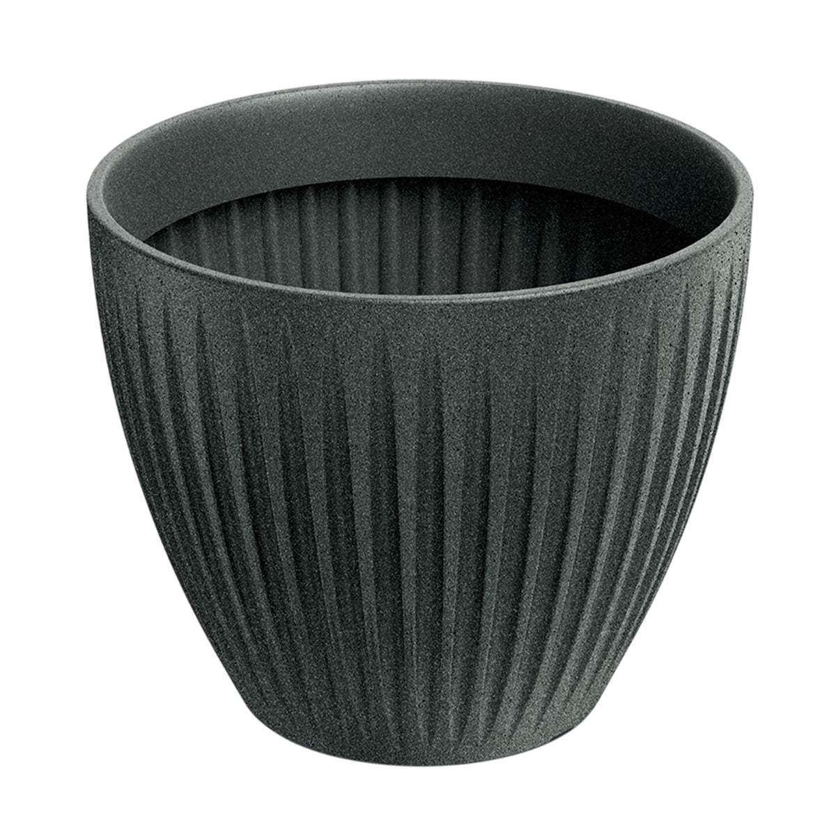 Maceta rotomoldeo redonda Latia Round Ø40x33 cm grafito granito