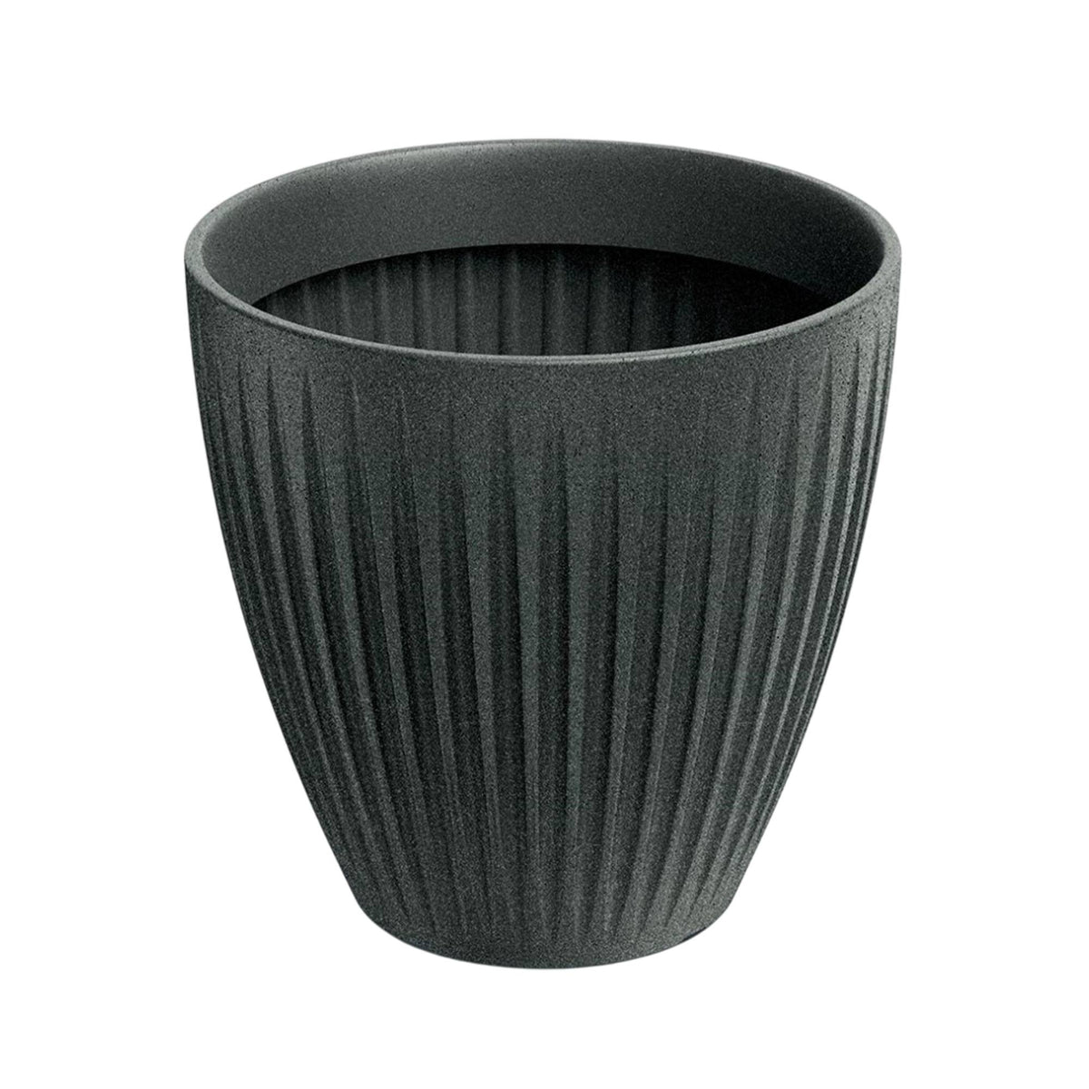 Maceta rotomoldeo Latia Round grafito granito Ø40x40cm