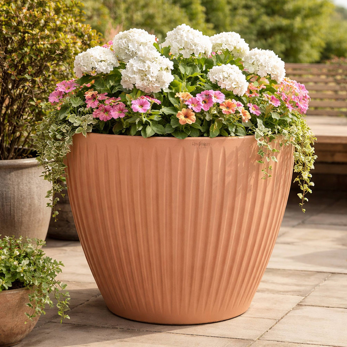 Maceta rotomoldeo redonda Latia Round MIDL Ø48x48 cm terracota (4)