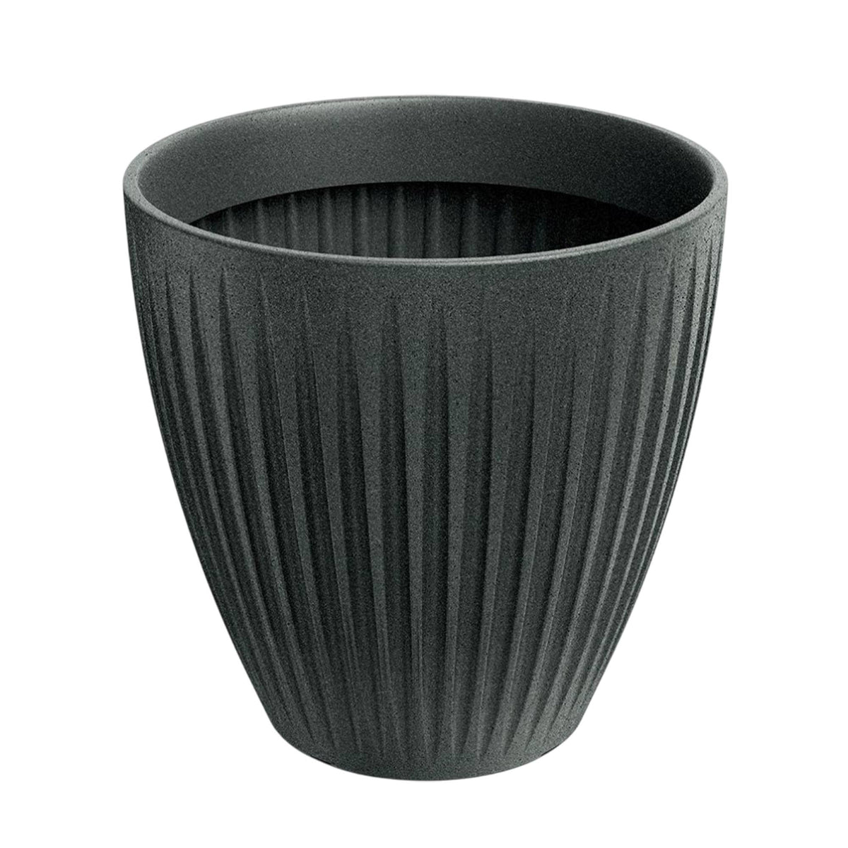 Maceta rotomoldeo Latia Round grafito granito Ø48x48cm