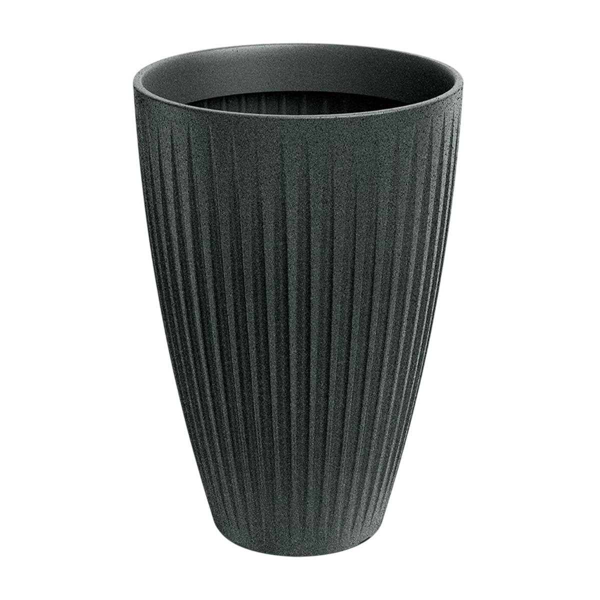 Maceta rotomoldeo alta Latia Round HIGH Ø40x58 cm grafito granito