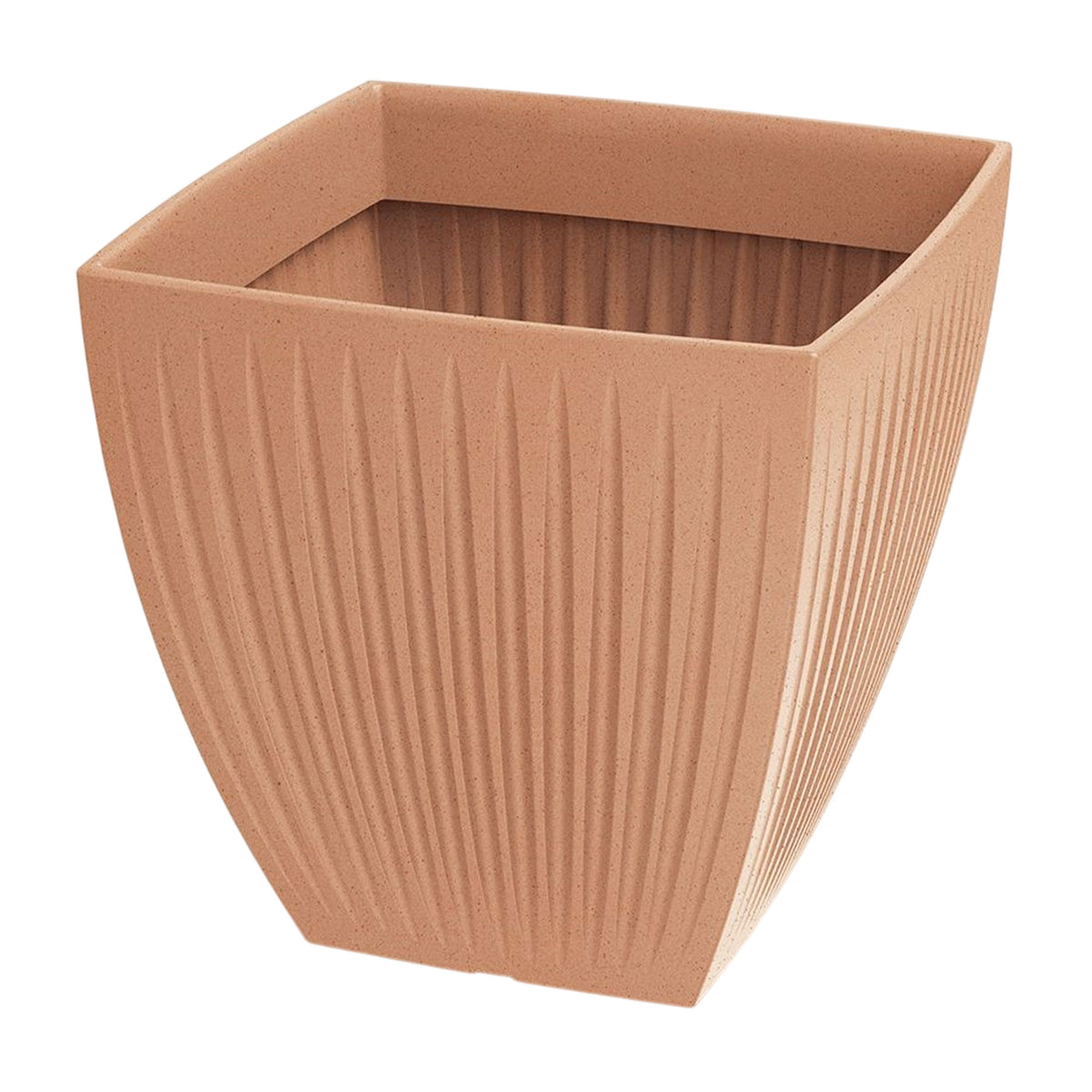 Maceta rotomoldeo cuadrada Latia Square MIDL Ø48x48 cm terracota