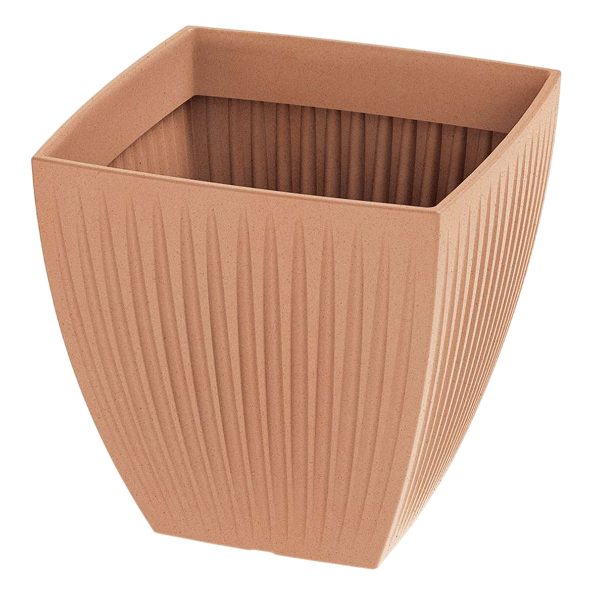Maceta rotomoldeo cuadrada Latia Square MIDL Ø60x58 cm terracota