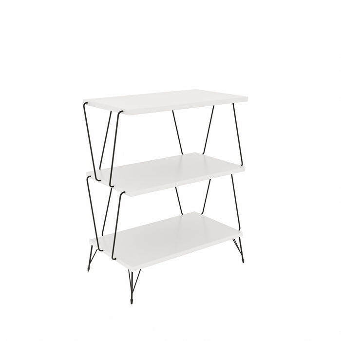 Mesa auxiliar melamina color blanco