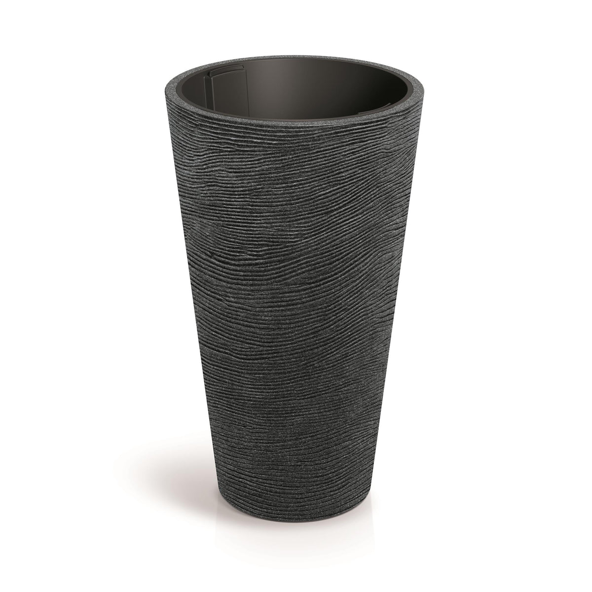 Maceta rotomoldeo cilíndrica granito negro Ø60x100 cm
