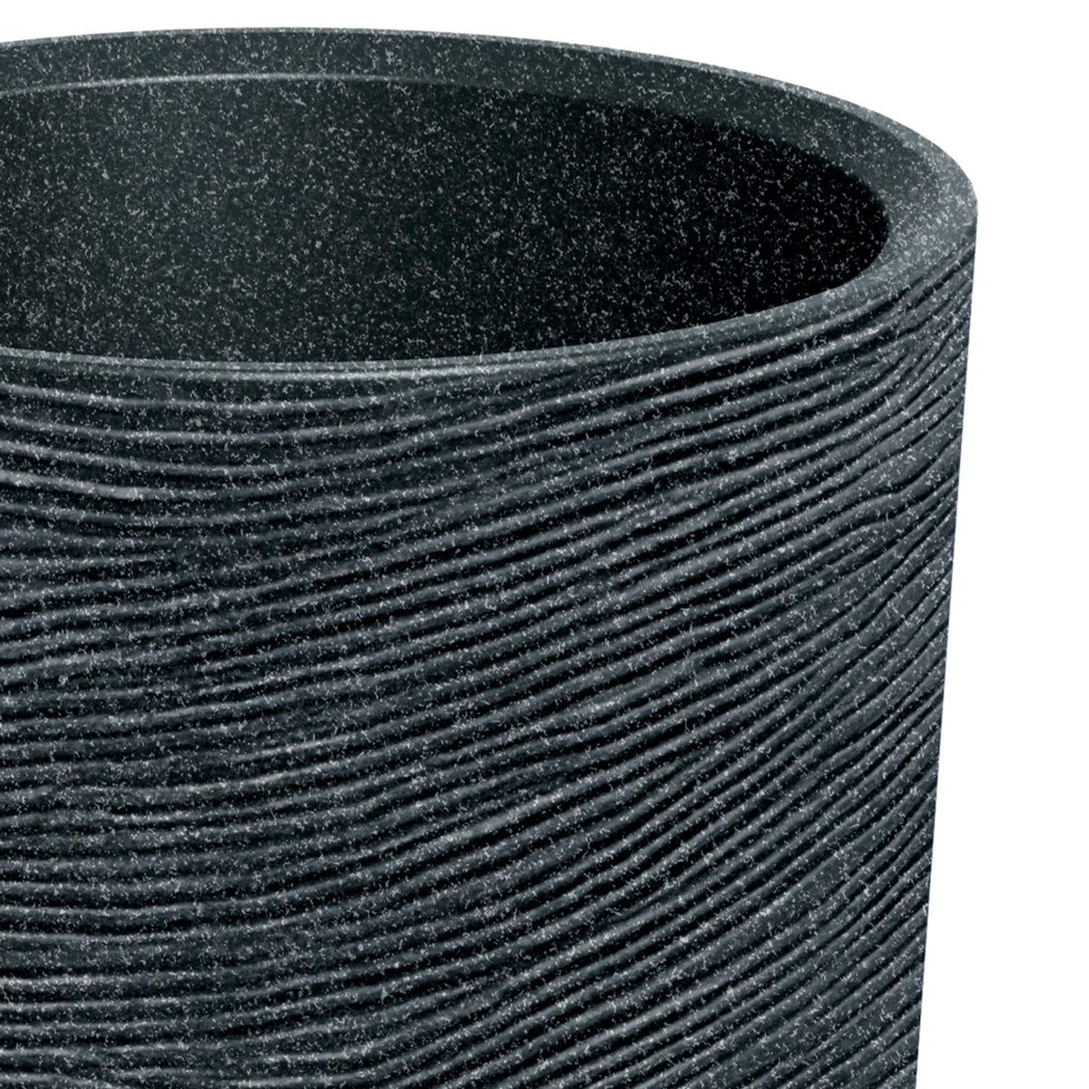 Maceta rotomoldeo cilíndrica granito negro Ø60x100 cm (3)