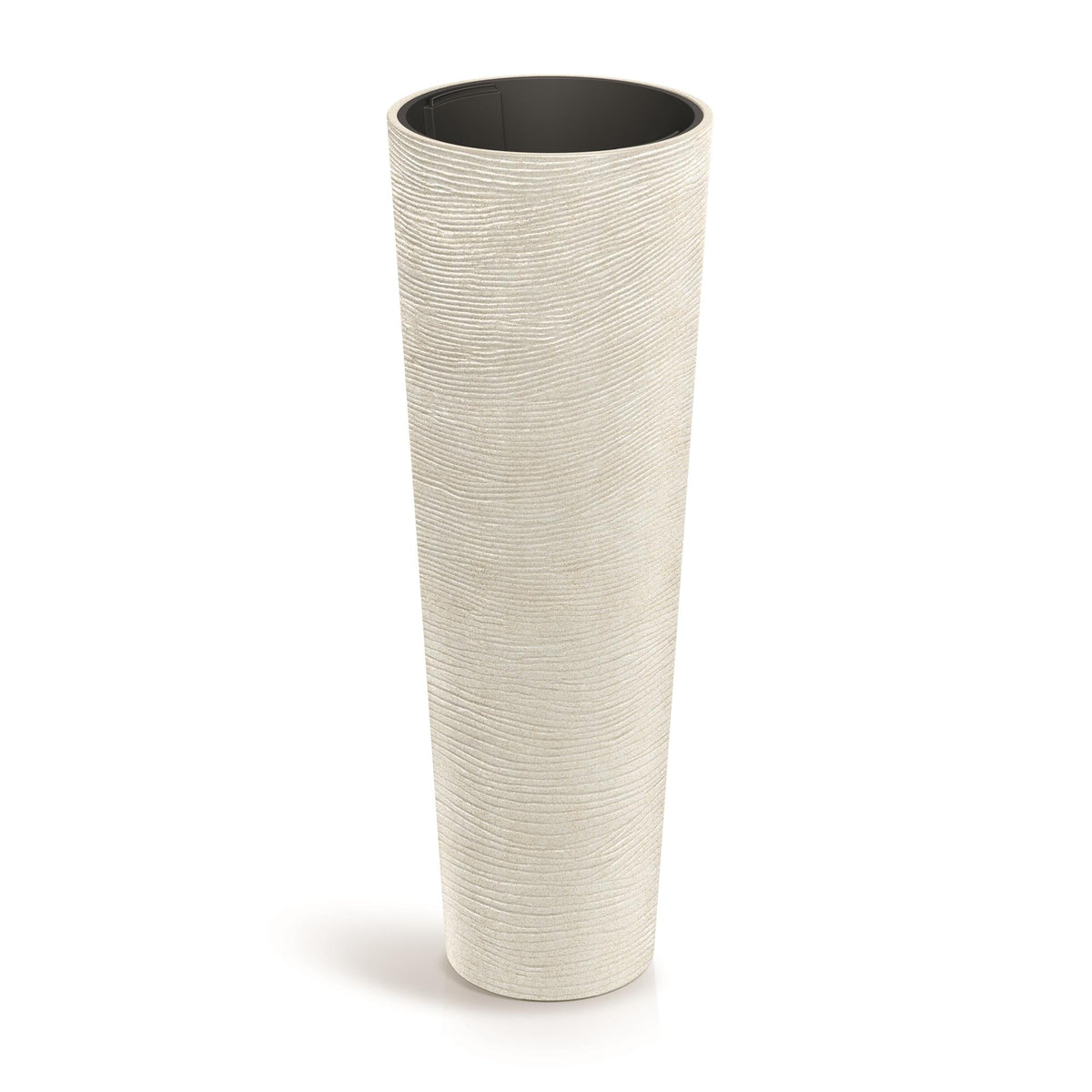 Maceta rotomoldeo cilíndrica alta arena Ø40x110 cm