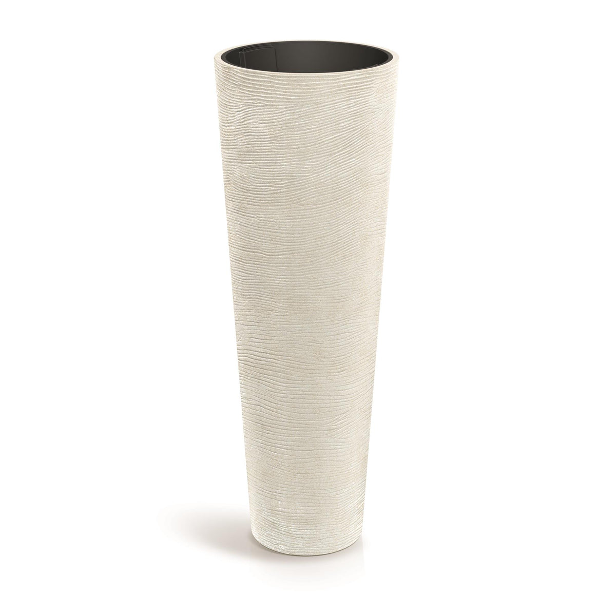 Maceta rotomoldeo cilíndrica alta arena Ø48x135 cm