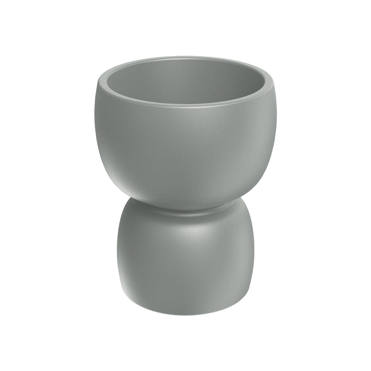 Maceta rotomoldeo redonda gris cemento Ø40x48 cm