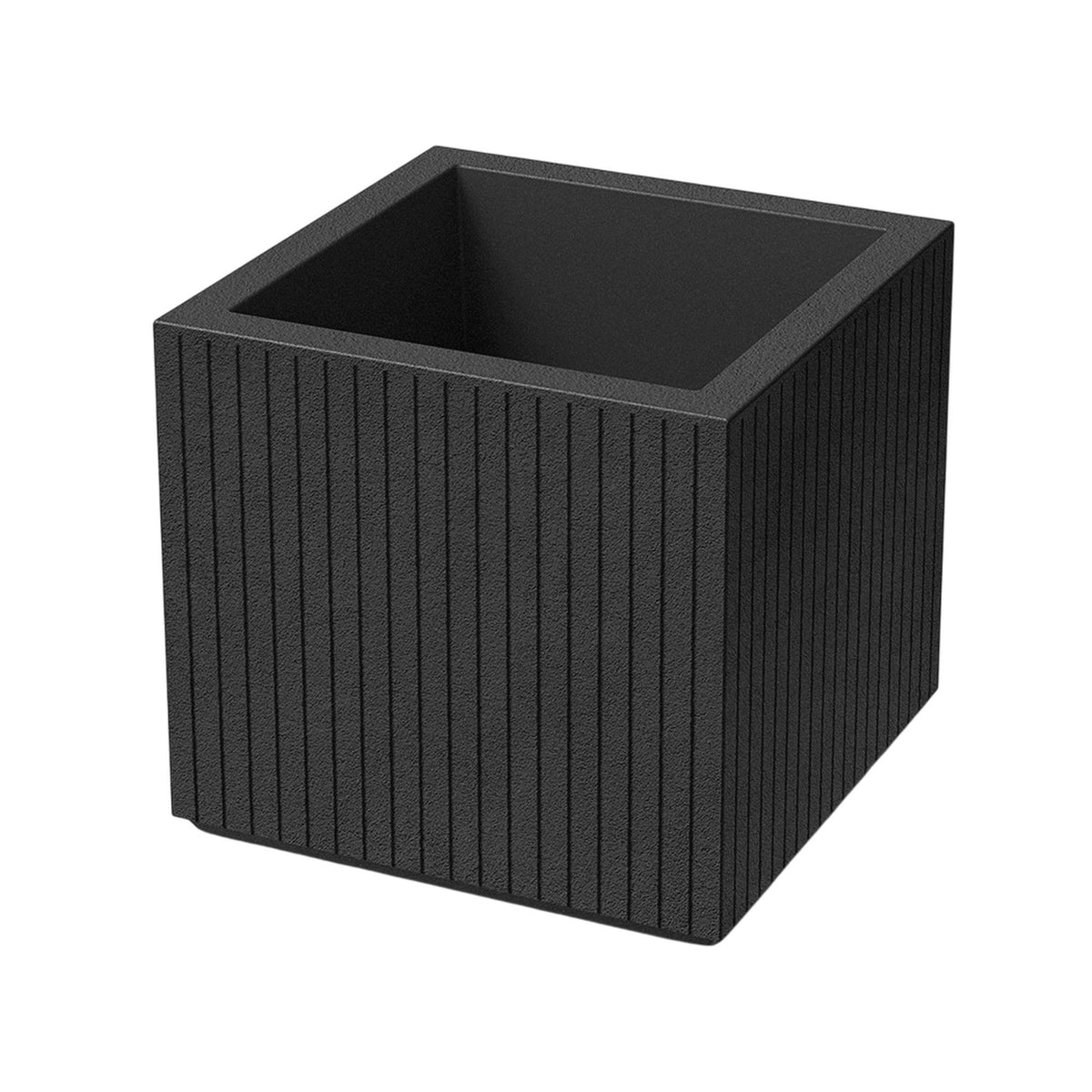 Maceta rotomoldeo cuadrada carbón Ø40x36 cm