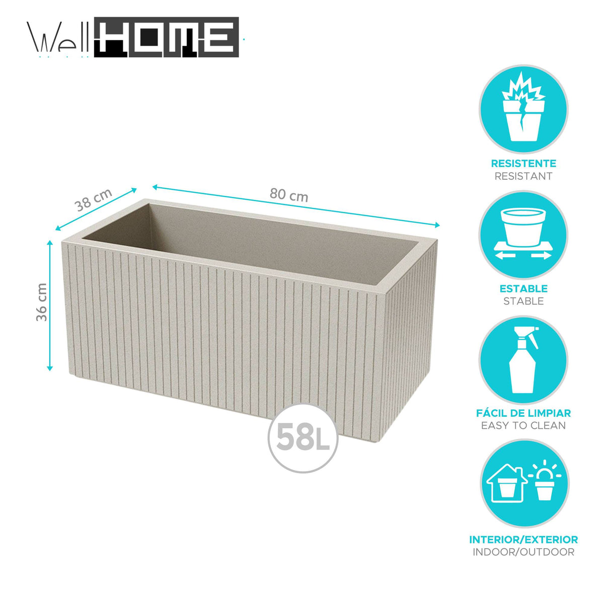 Maceta rotomoldeo rectangular arena 80x38x36 cm (2)