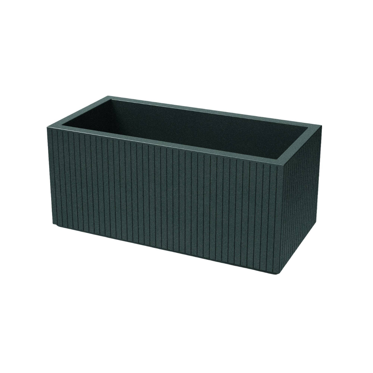Maceta rotomoldeo rectangular grafito 80x38x36 cm