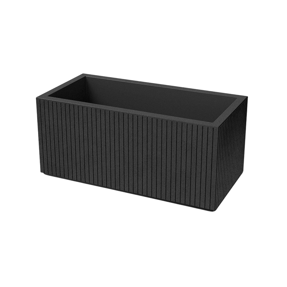Maceta rotomoldeo rectangular carbón 80x38x36 cm