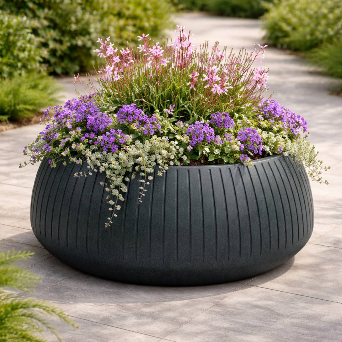 Maceta rotomoldeo bowl grafito Ø40x20 cm (3)