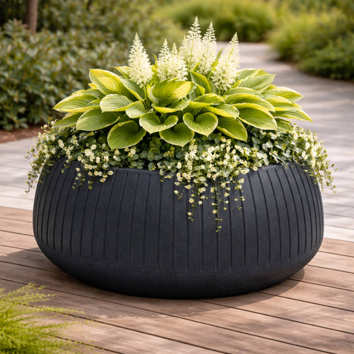 Maceta rotomoldeo bowl carbón Ø40x20 cm (4)