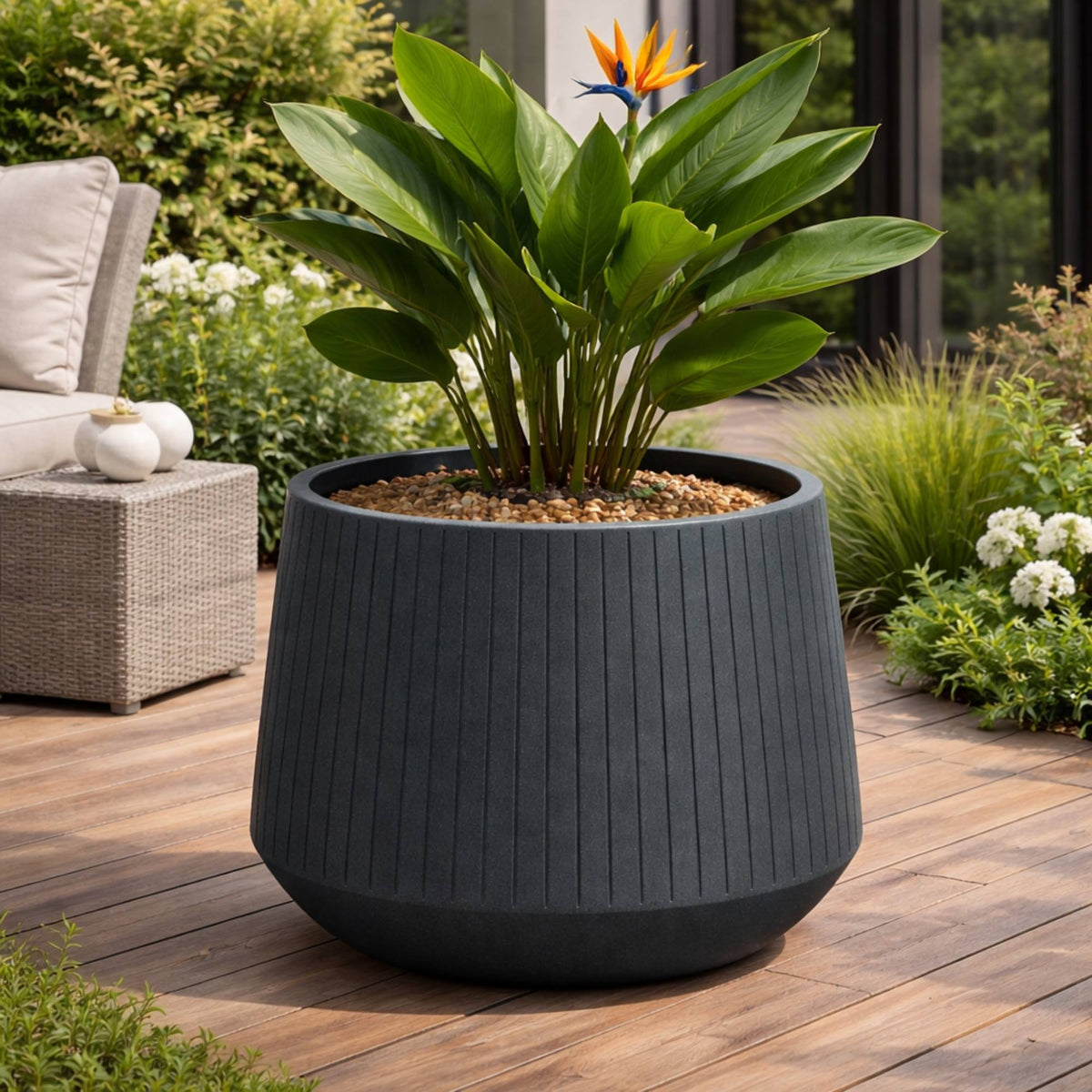 Maceta rotomoldeo bowl grafito Ø48x42 cm (4)