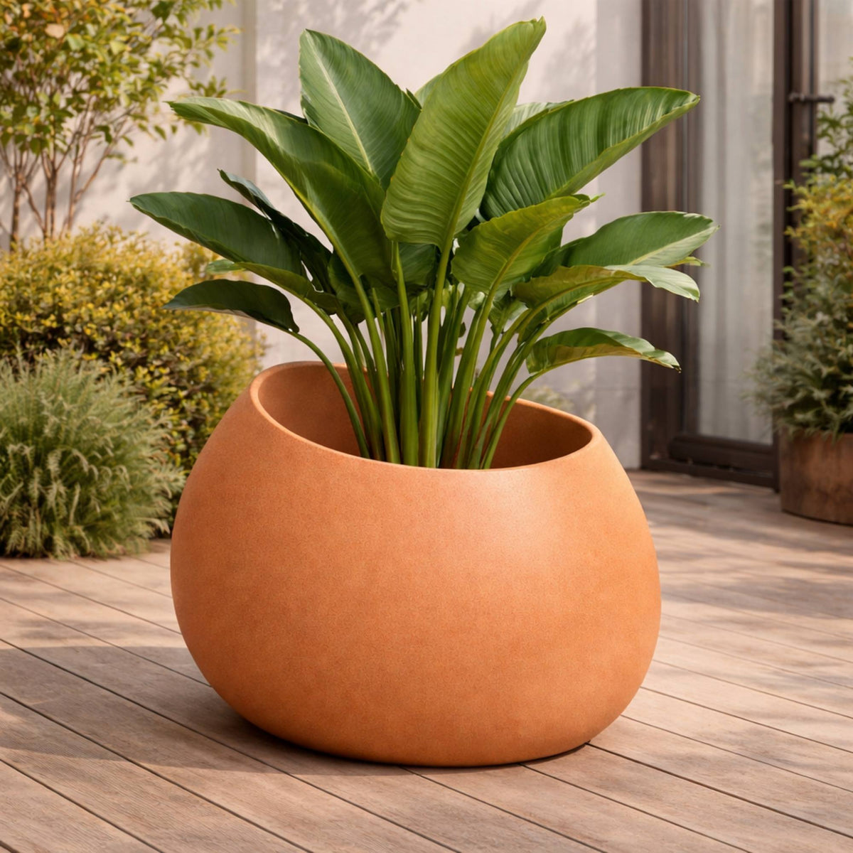 Maceta rotomoldeo ovalada terracota 60x50x38 cm (5)