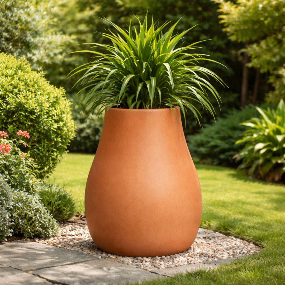 Maceta rotomoldeo cilíndrica slim terracota Ø40x50 cm (3)