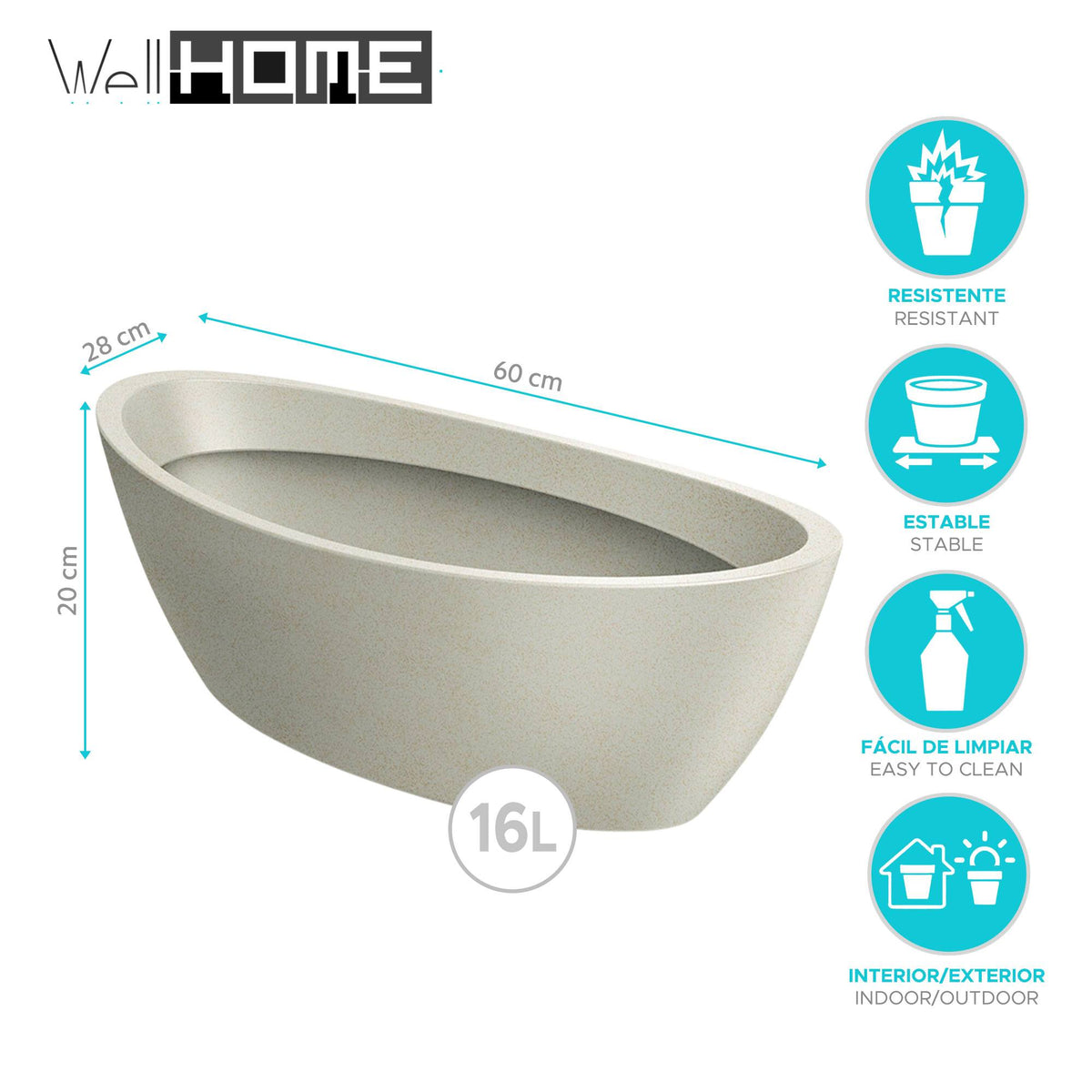 Maceta rotomoldeo oval arena 60x28x20 cm (2)