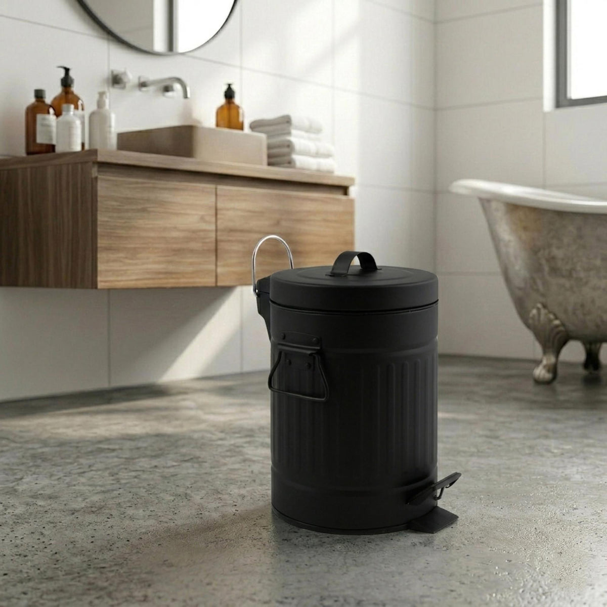 Cubo de basura con pedal Habana 3L color negro (3)