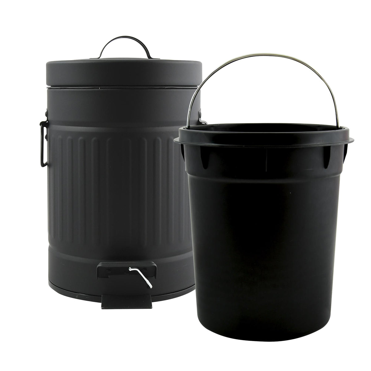 Cubo de basura con pedal Habana 3L color negro (4)