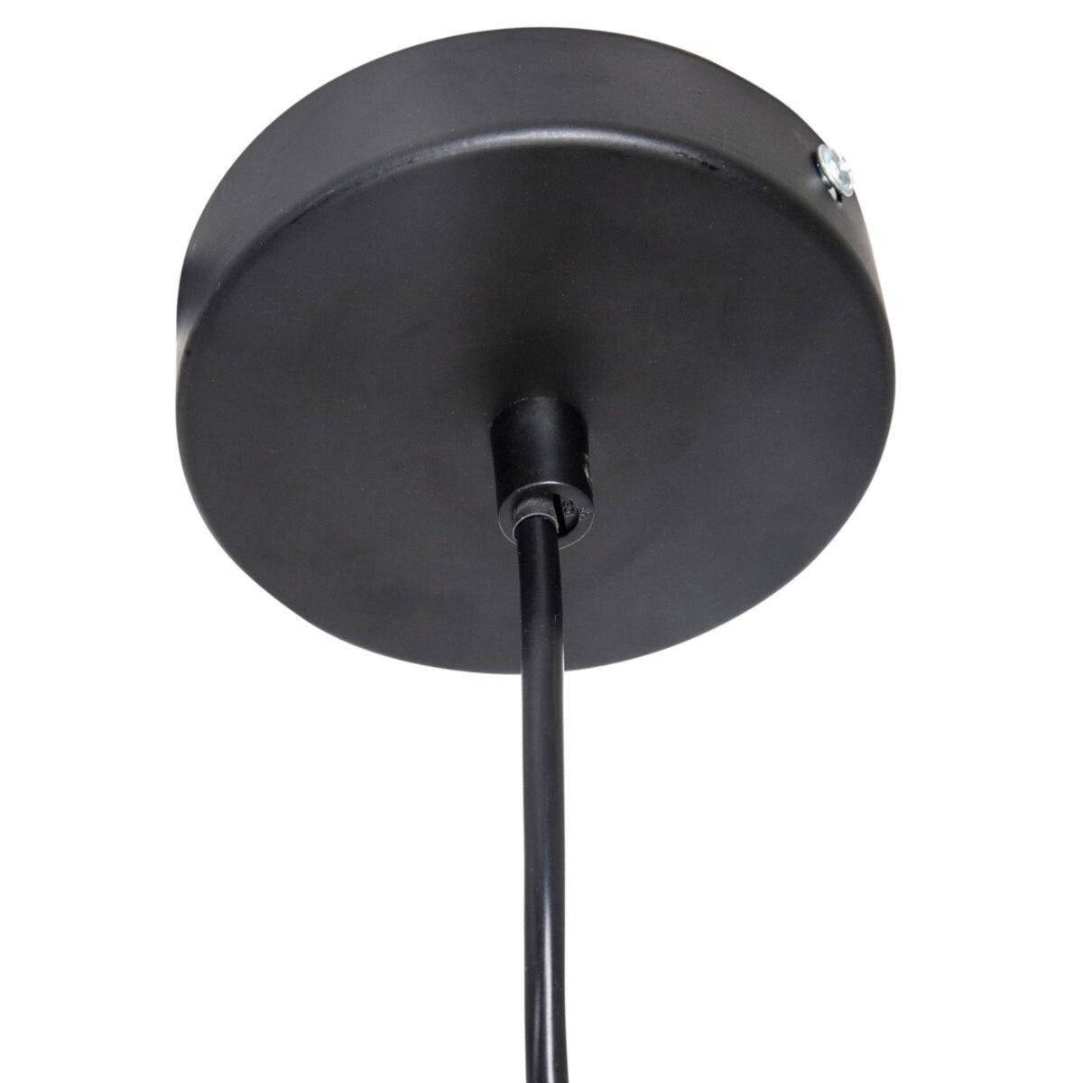 Lámpara de techo suspensión cuerda metal Ø29x23,8 cm negro (7)