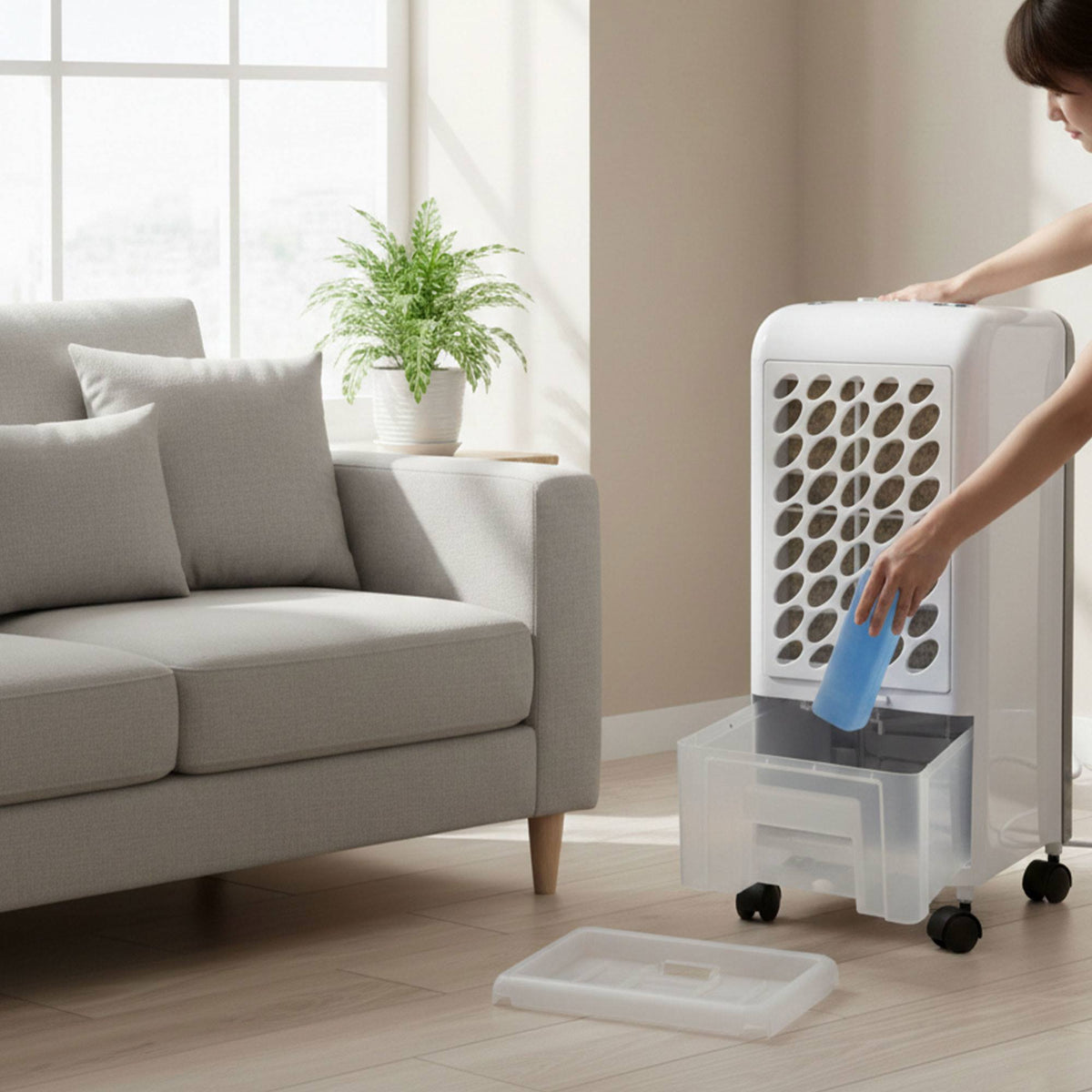 Climatizador evaporativo 80W 3,5L 3 vel oscilación 360° (7)