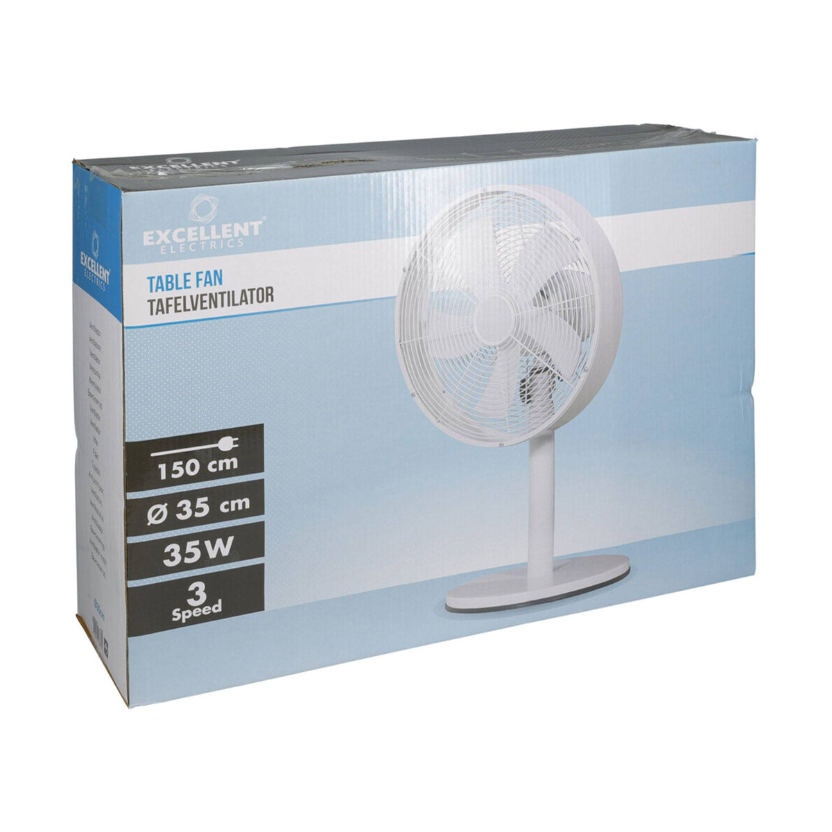 Ventilador de pie Ø35 cm 35W 3 velocidades blanco mate (8)