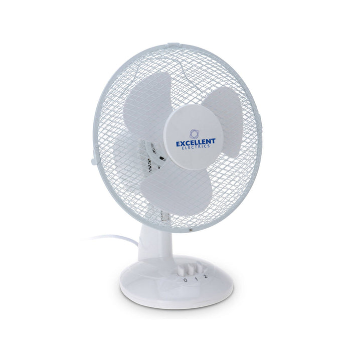 Ventilador de pie Ø23 cm 38W 2 velocidades oscilación blanco