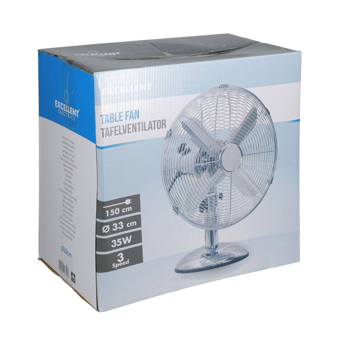 Ventilador de mesa Ø33 cm 45W 3 velocidades oscilación cobre (7)