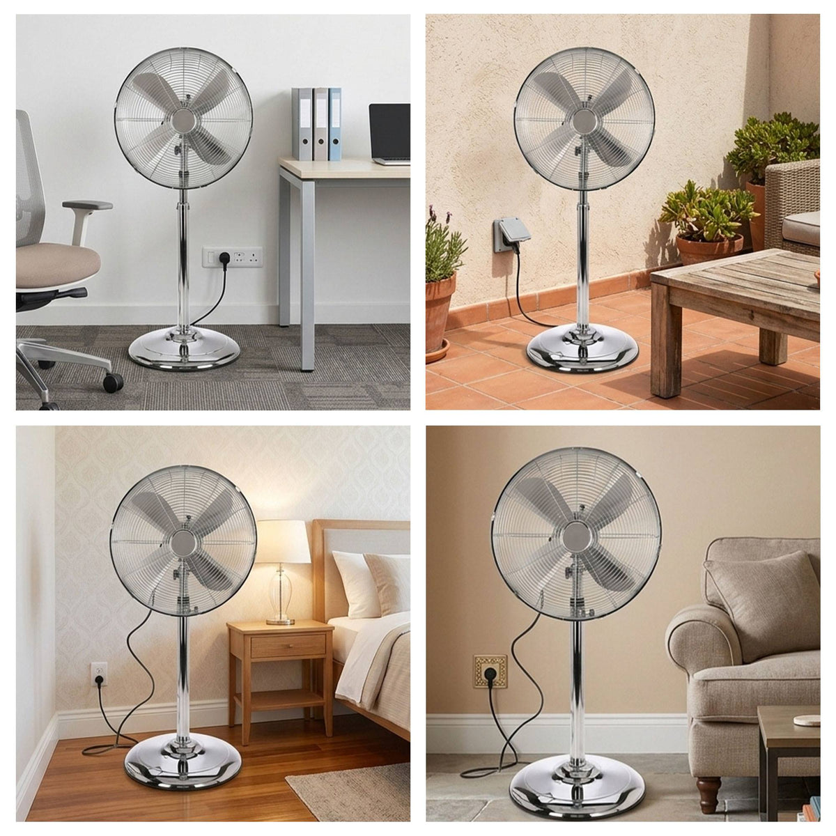 Ventilador de pie Ø45 cm 50W 3 velocidades cobre (3)