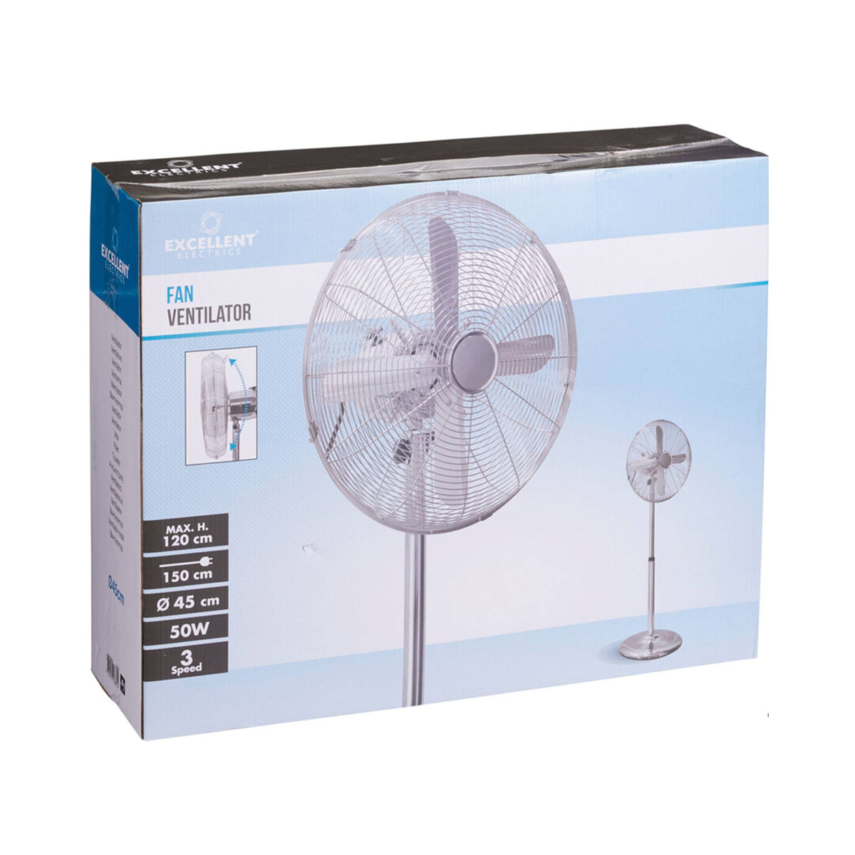 Ventilador de pie Ø45 cm 50W 3 velocidades cobre (6)